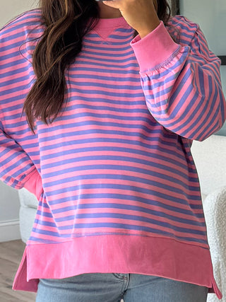 Seeing Stripes Pullover | Cotton Candy