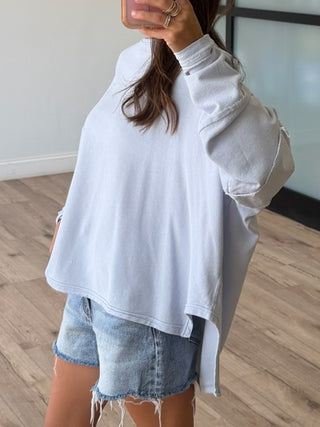 Wave Catcher Oversized Top | Powder Blue