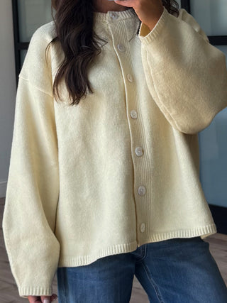 Shaffer Button Cardigan | Buttercream