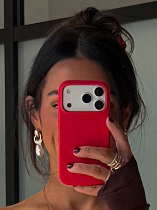 Metal Link Pearl Drop Earrings