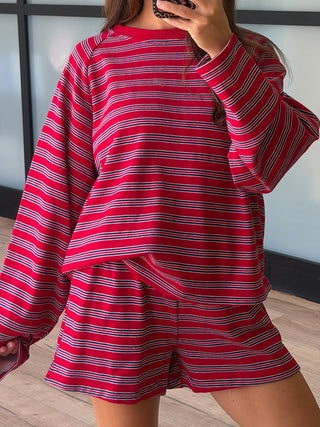 Perfectly Aligned Raglan Pullover | Red Ribbon