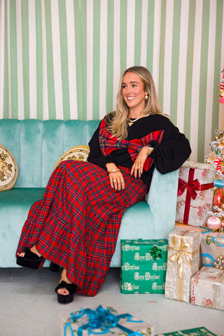 Under The Mistletoe Plaid Skirt | +Plus Available