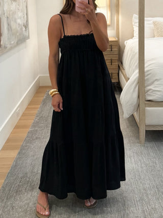 Warm Breeze Tiered Maxi Dress | Black