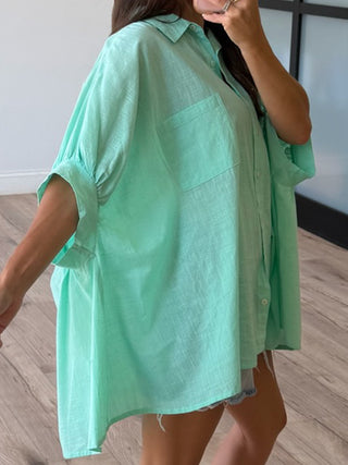 Nia Cotton Swing Top | Mint