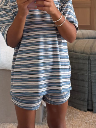 Tiny Jovi Ribbed Knit Set | Sky Cloud