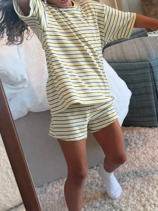 Tiny Jovi Ribbed Knit Set | Mellow Yellow