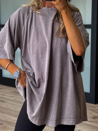 Washed Out Oversized Tee | Mocha