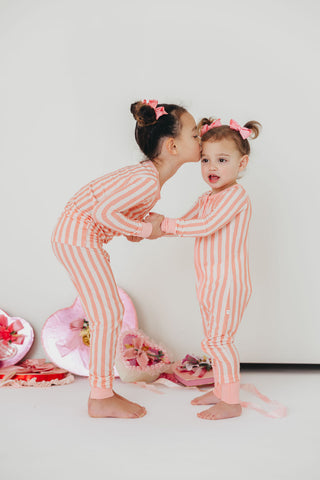 Candy Stripe Sleep Onesie | Pink | Tiny Talulah