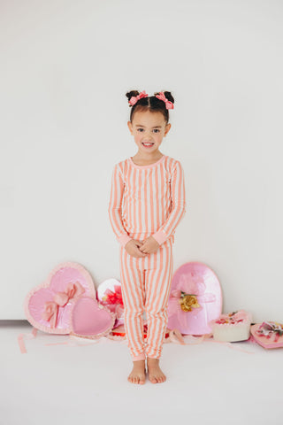 Kids Candy Striped Pajama Set | Pink | Tiny Talulah