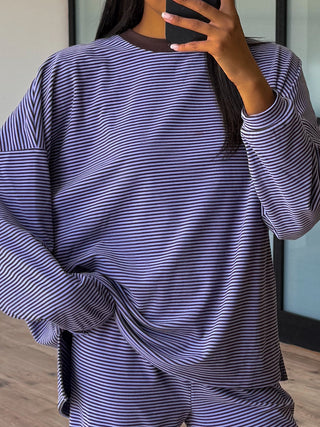 Just Lounging Knit Pullover | Lavender Mocha
