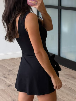 Aveline Active Wrap Romper | Black | RESTOCK
