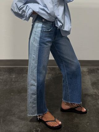 Dual Tone Barrel Jeans | RESTOCK
