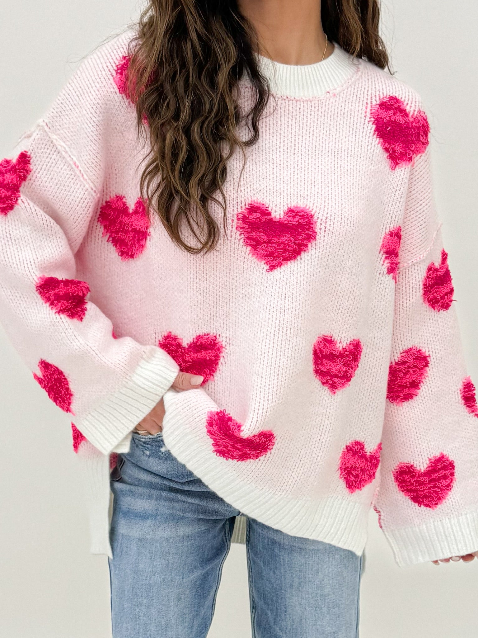 Heart Jacquard knitted Sweater – AROLORA