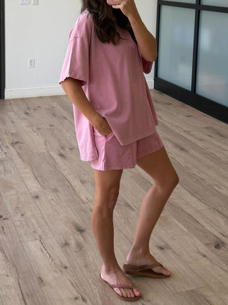 Field Day Tee + Shorts Set | Rose