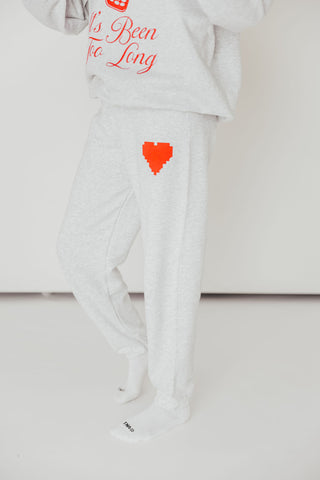 Pixel Heart Graphic Sweatpants | +Plus Available | PRE-ORDER