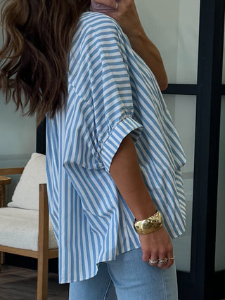 Savanna Stripe Top | Sky