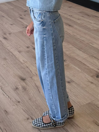 Blaze Adjustable Crop Barrel Jeans | +Plus Available | RESTOCK