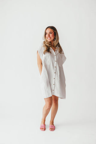 Coastal Core Cotton Dress | White