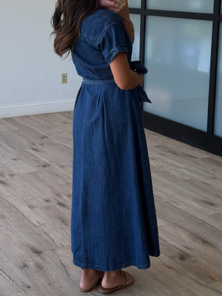 Genevieve Denim Shirt Dress