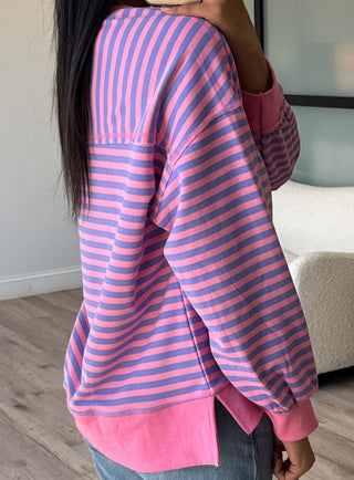 Seeing Stripes Pullover | Cotton Candy