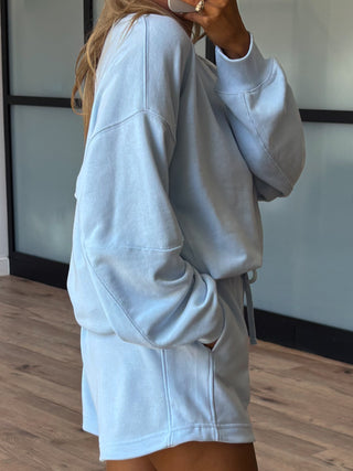 Streetside Oversized Pullover | Sky