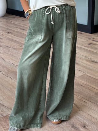 Gramercy Wide Leg Pants | Olive