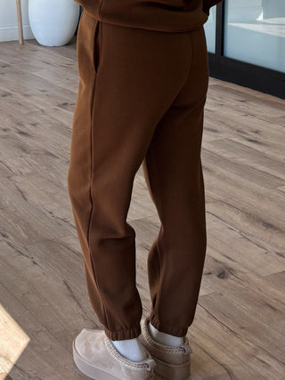 Cotton Fleece Joggers | Caramel