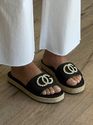 Cannes Espadrille Sandal | Black