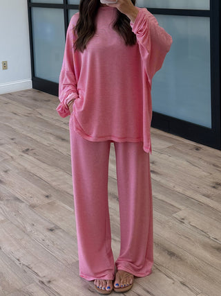 Sunday Soft Stripe Set | Cherry | +Plus Available
