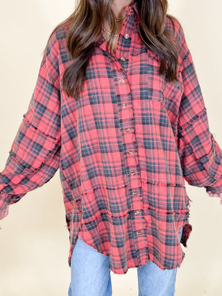 Stone Cliff Plaid Tunic | Rosewood | +Plus Available | RESTOCK