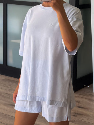 Roam Tee + Shorts Set | Powder Blue