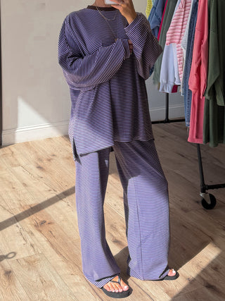 Just Lounging Knit Pullover | Lavender Mocha | RESTOCK