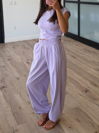 Birdie Crossover Two Piece Set | Lavender