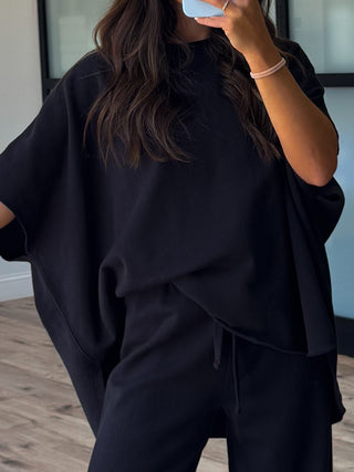 Worn Well Oversized Top | Black | +Plus Available