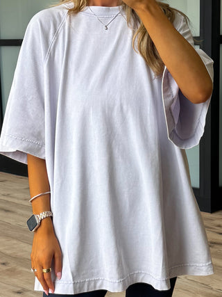 Washed Out Oversized Tee | Misty Lavender
