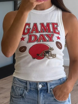 "GAME DAY" Ribbed Tank