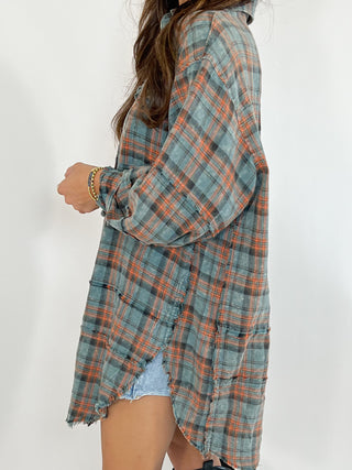 Stone Cliff Plaid Tunic | Vintage Teal | +Plus Available | RESTOCK