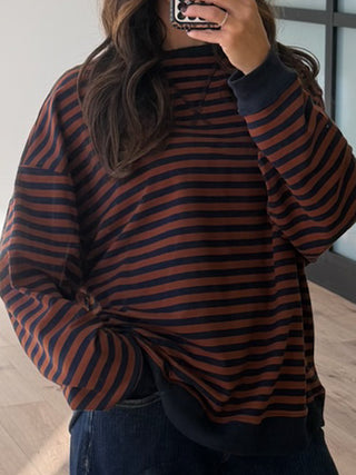 Ledger Stripe Pullover | Midnight Roast