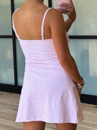 Sweetheart Active Dress | Pink Gingham