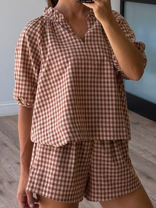 Bodhi Plaid Shorts | Caramel