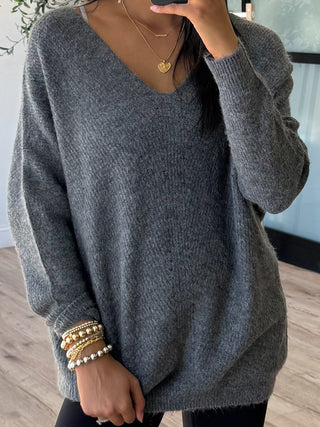 Emy Knit Sweater | Charcoal