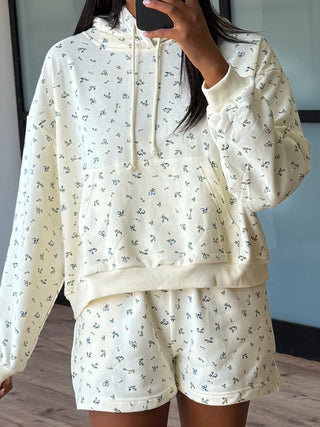 Blue Porch Florals Hoodie | +Plus Available