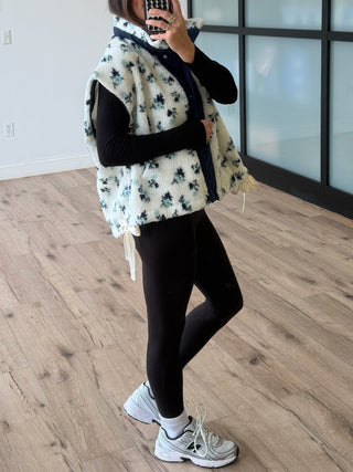 Winter Garden Contrast Sherpa Vest