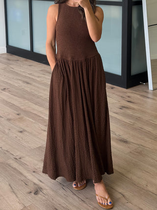 Ophelia Smocked Dress | Espresso