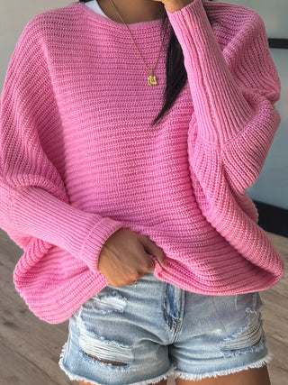 Harmony Ribbed Knit Sweater | Bubblegum