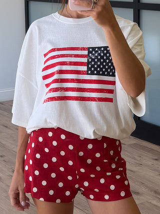 Ready Or Dot Linen Shorts