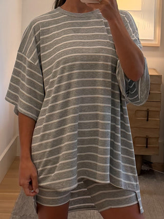 Novi Stripe Ribbed Tee + Shorts Set | 7 Colors Available | PREORDER