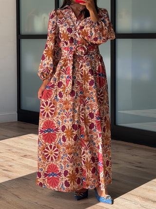 Charlotte Belted Maxi Dress | Amberwood