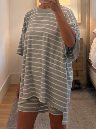 Novi Stripe Ribbed Tee + Shorts Set | 7 Colors Available | PREORDER
