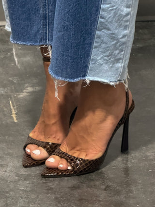 Take The Town Heels | Crocodile Print